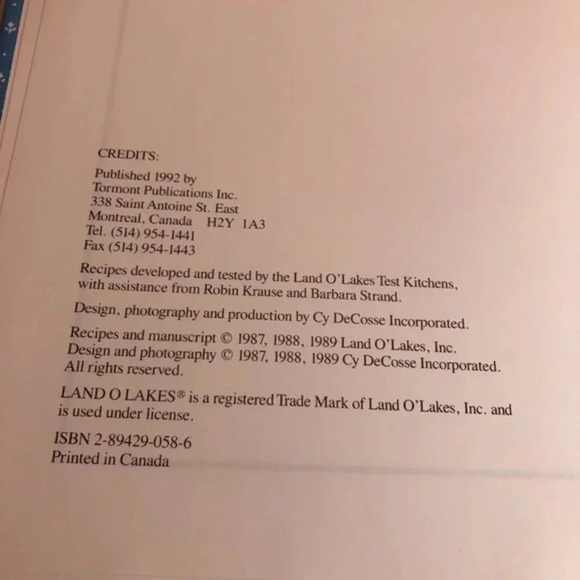 Vintage 1989 Land o Lakes TREASURY OF COUNTRY RECIPES cookbook - Picture 6 of 9